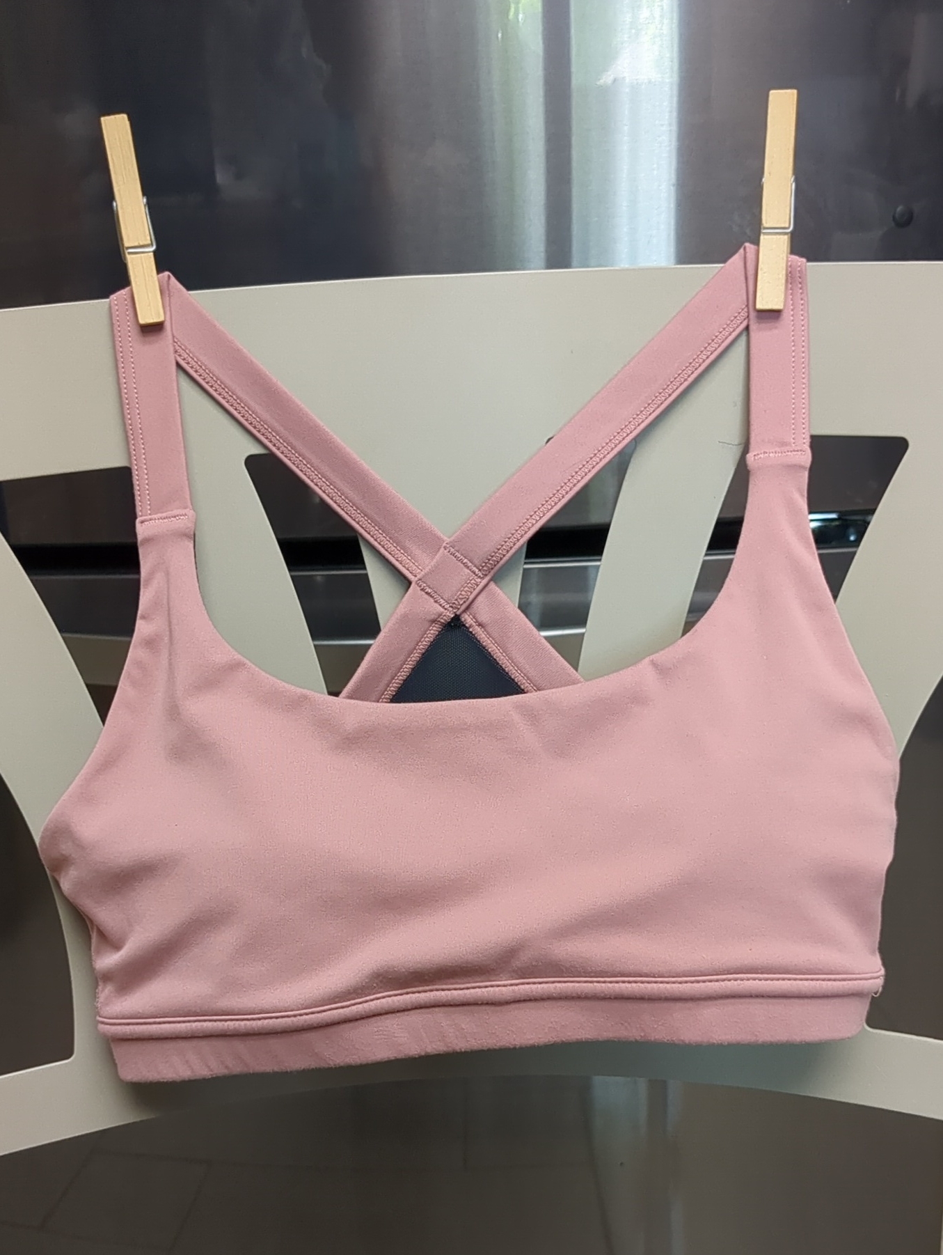 Oiselle Hi Twenty Bra Size 2 Dusty Rose Pink